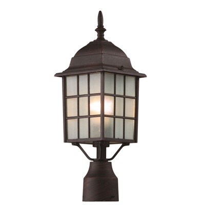 Trans Globe Lighting 4421 RT 1 Light Post Lantern in Rust 